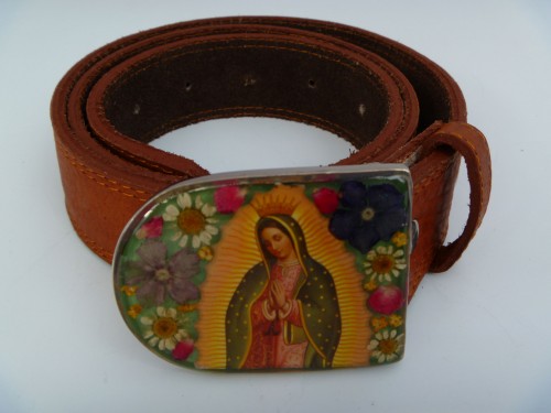 Belt Buckle - Lady of Guadalupe (belt included)